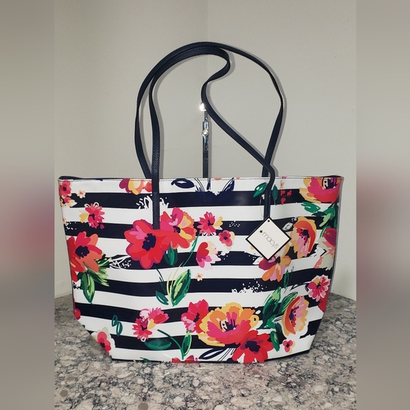 NWT Macy's Floral Medium Tote Bag - Picture 1 of 5